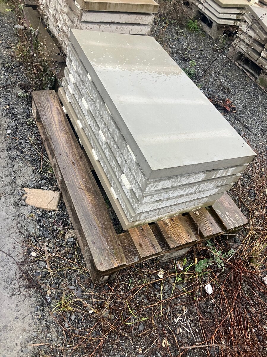 Betonové stříšky rovné 100x50x5cm