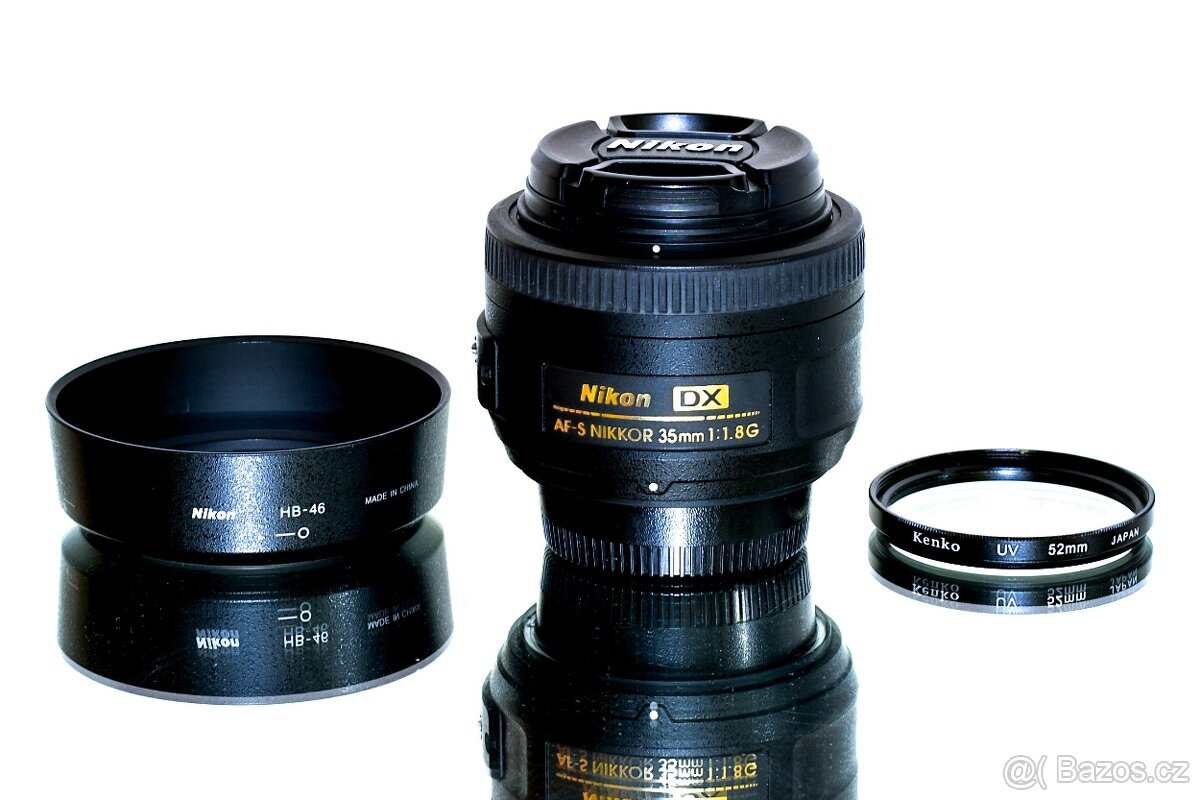 Nikon AF-S Nikkor 35mm 1:1,8 G + UV filtr TOP STAV