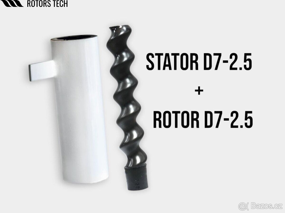 Šnekové čerpadlo Rotor D7-2.5 + Stator D7-2.5