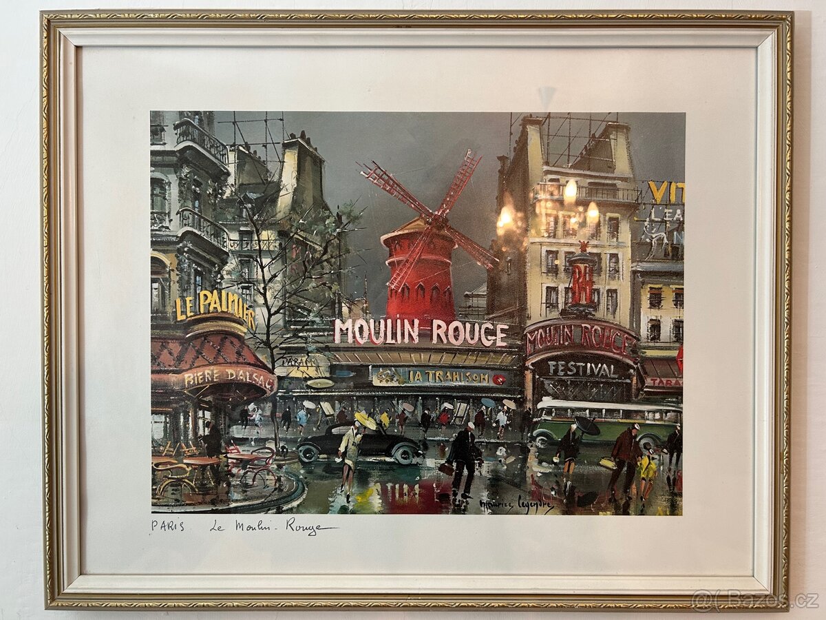 Prodám starožitní obraz Moulin Rouge
