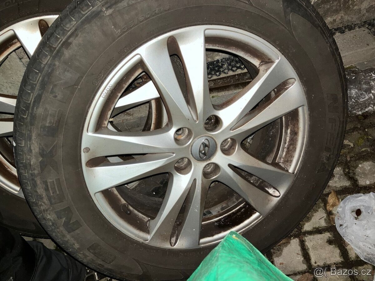 Alu kola 18” 5x114,3 Hyundai a letní pneu 235/60/R18