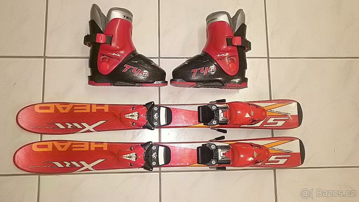 Dětský lyžařský set. Carvingové lyže Head 80 + boty