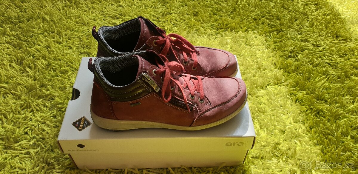 Tenisky ARA - vínové, Gore-tex