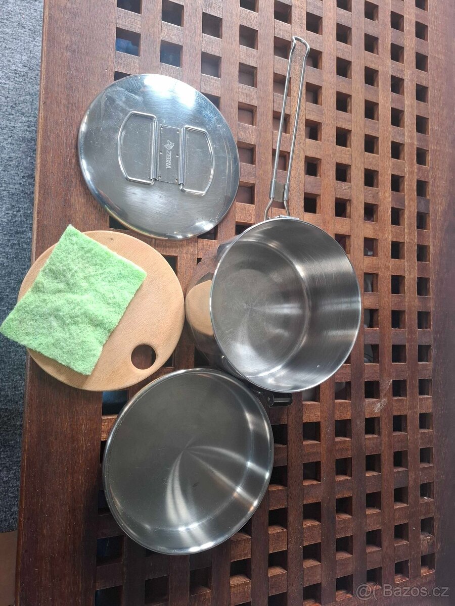 Třídílná sada nerez nádobí ZEBRA Camping Pot 14