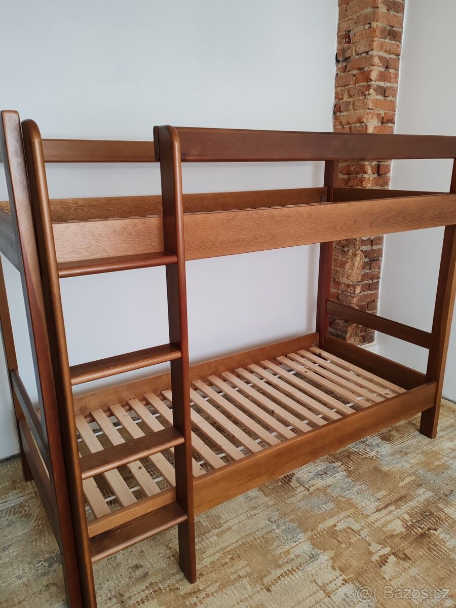 Patrová postel MASIV 90x200 včetně matrací a roštů