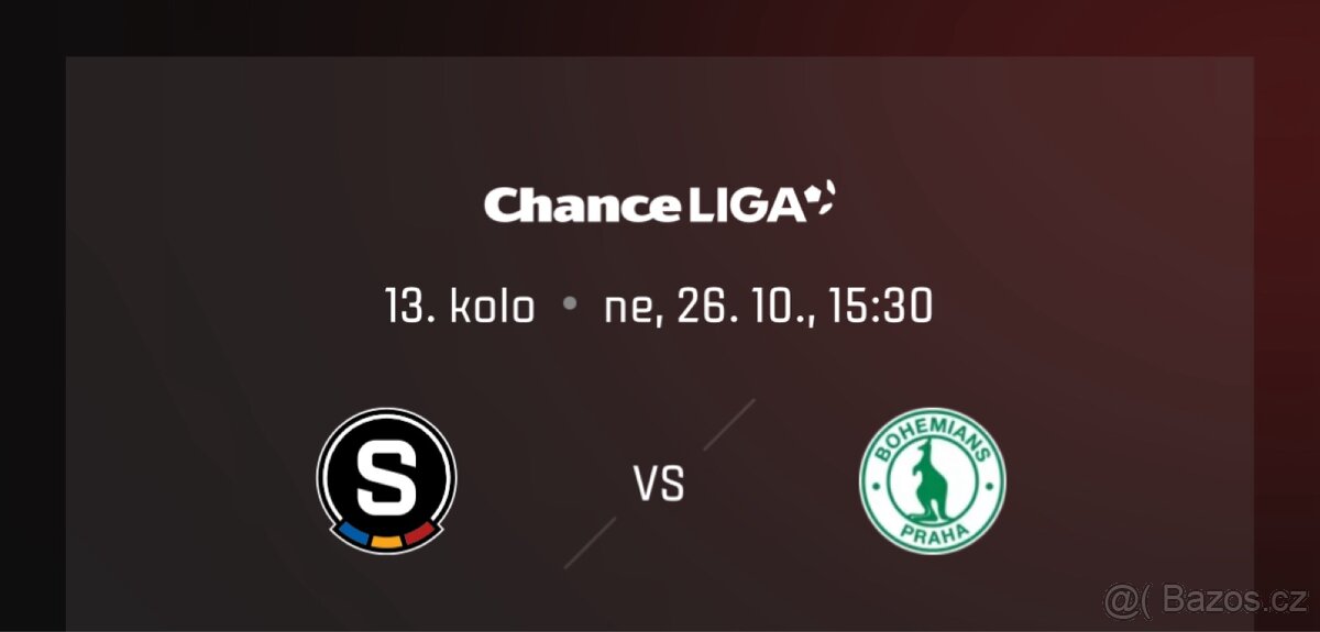 Vstupenka Sparta - Bohemians
