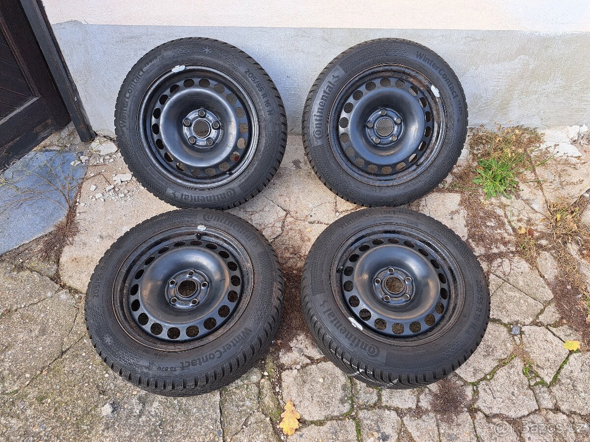16'' disky 5x112 se zímními pneu 205/55 Continental TS870