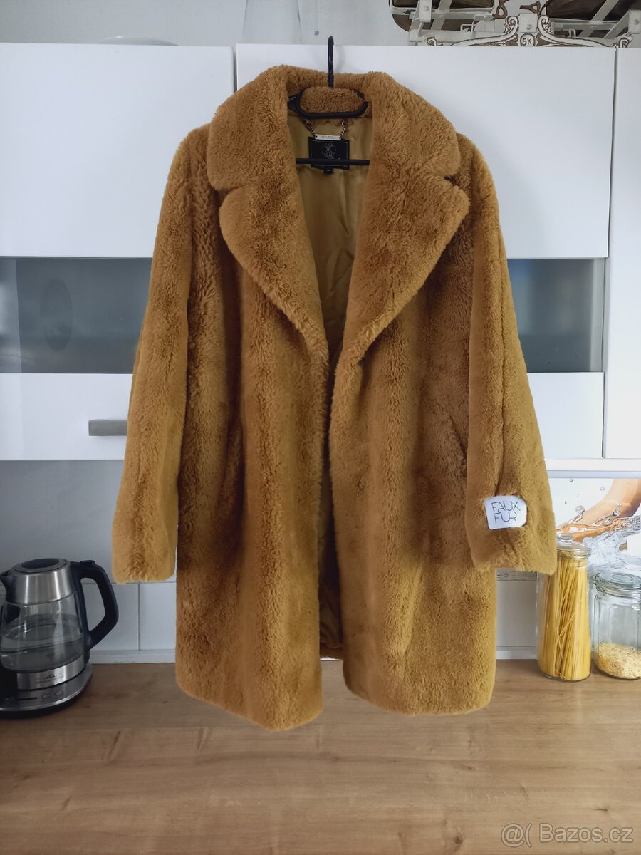 Plyšový zimní kabat teddy teplý Rino&Pelle vel S