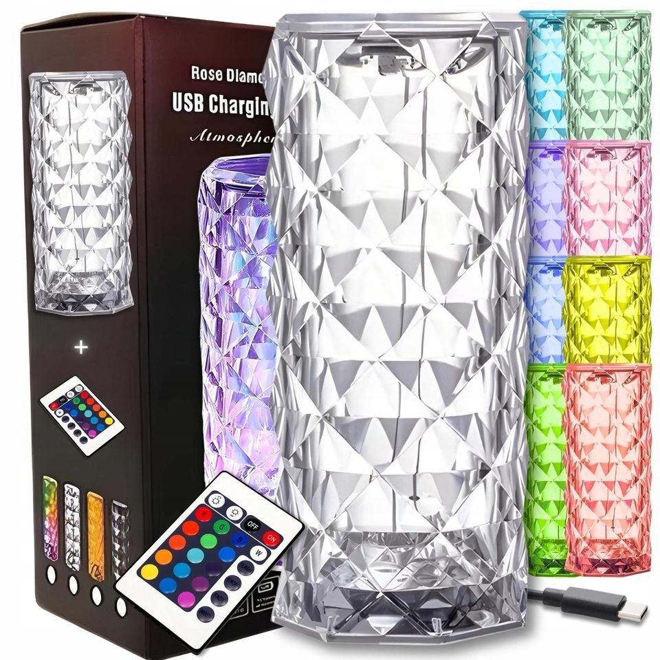 RGB LED lampička s dálkovým ovládáním (vzor růže)