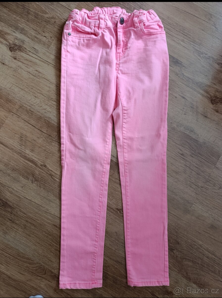 Džíny růžové vel 152