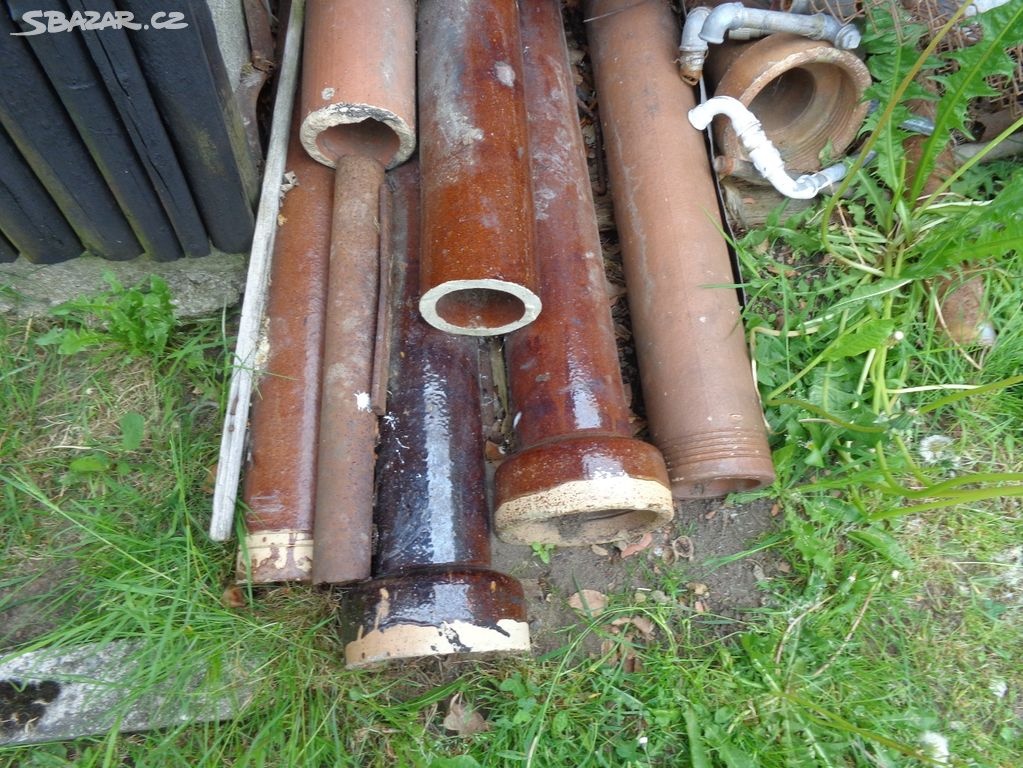 Trubky kameninové, 4 kusy