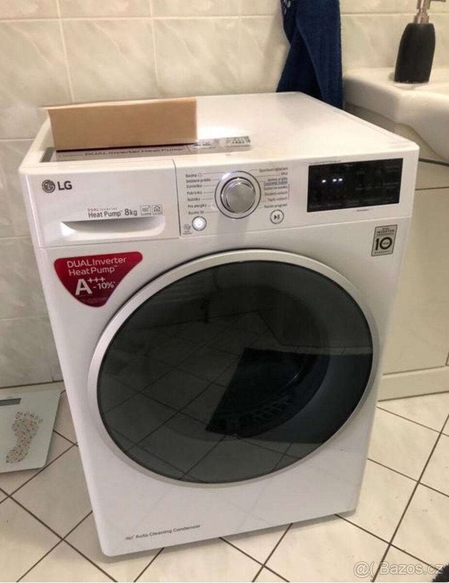 Lg sušička 8kg A+++, tepelné čerpadlo