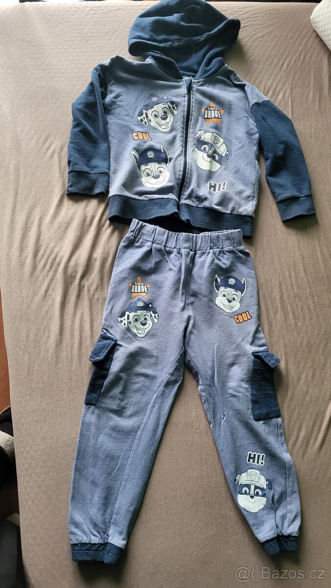 Teplakova souprava tlapkova patrola vel.110-116  tenčí tepla