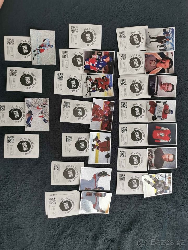 Stříbrné hokejové samolepky -kaufland