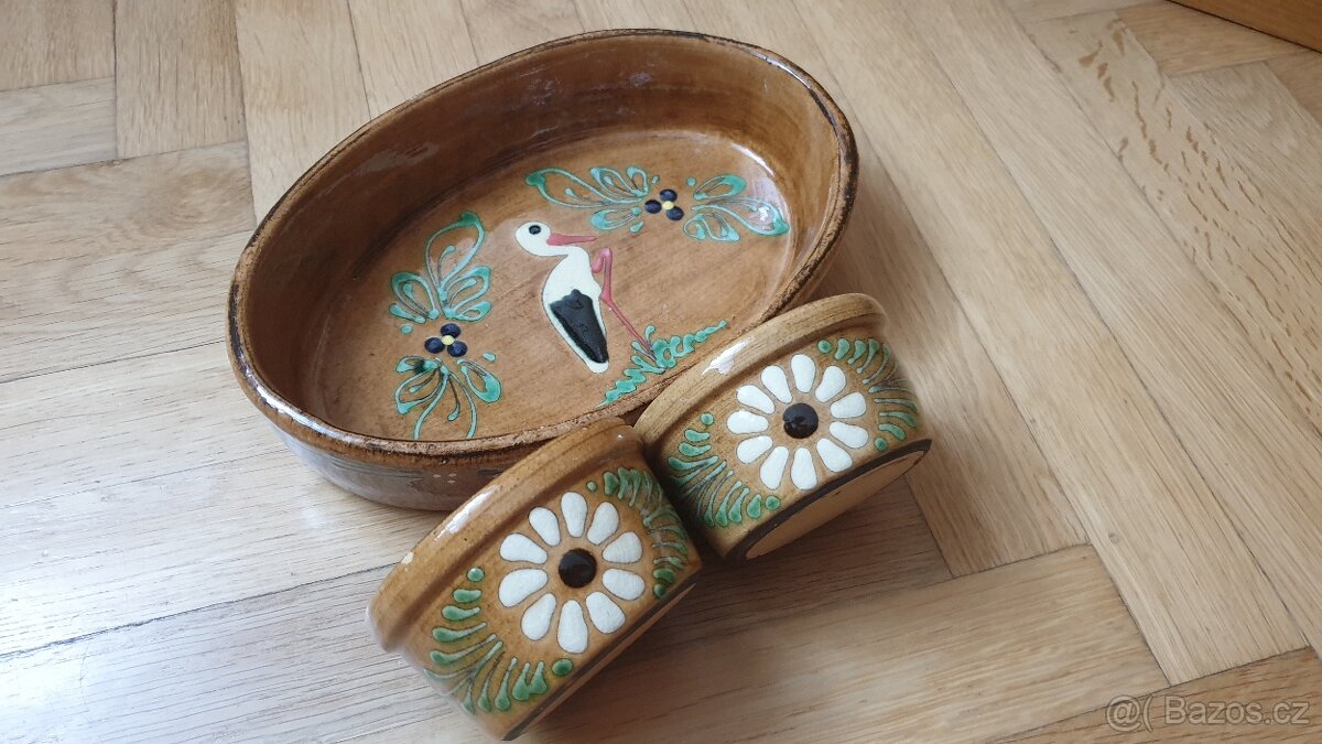 Originální Alsaská Keramika (Soufflenheim) - Terina a Misky