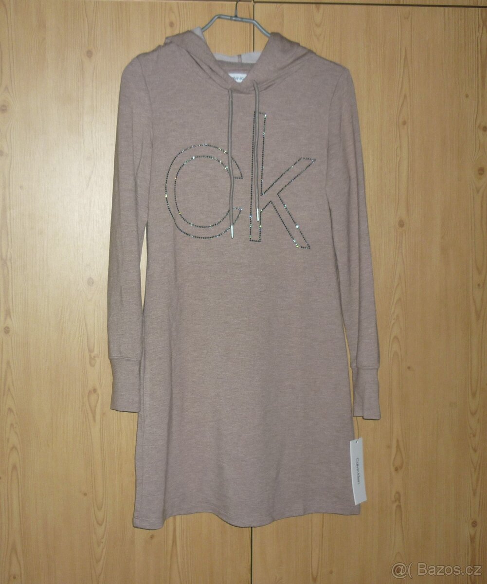 Hnědé šaty Calvin Klein