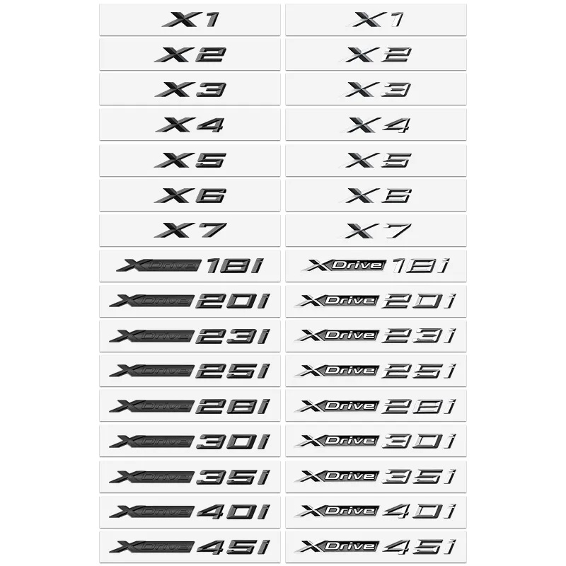 Bmw logo X1 X2 X3 X4 X5 X6 X7, Xdrive