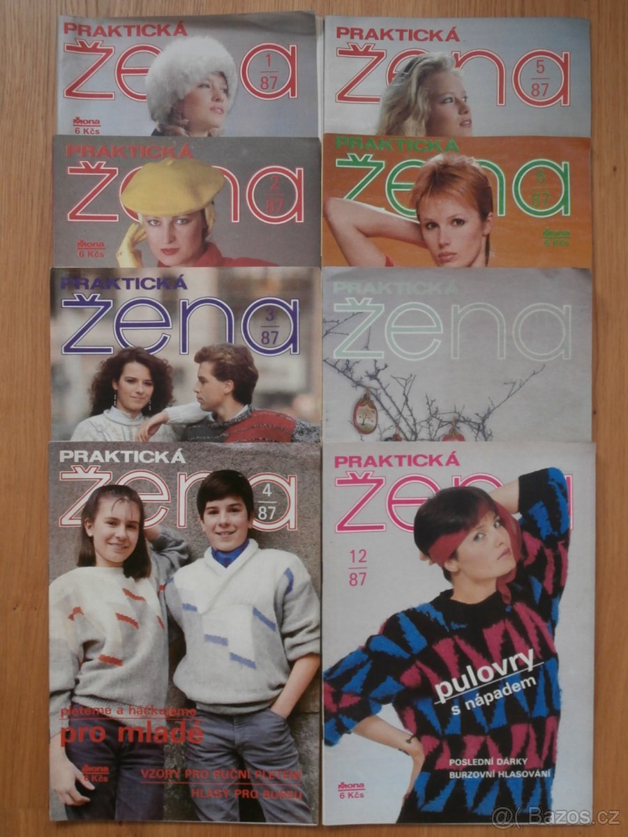 8 x módní časopis PRAKTICKÁ ŽENA. 1987