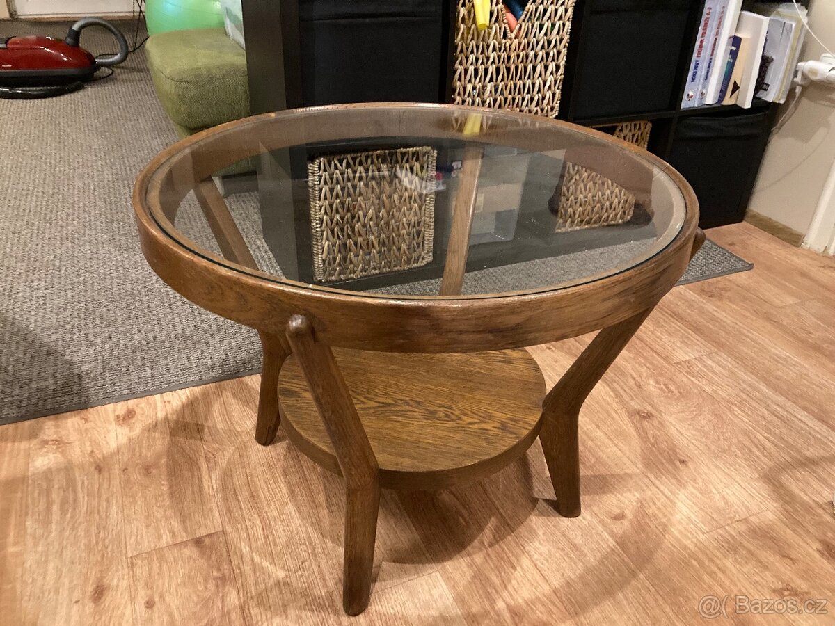 Funkcionalistický kulatý konferenční stolek Kropáček