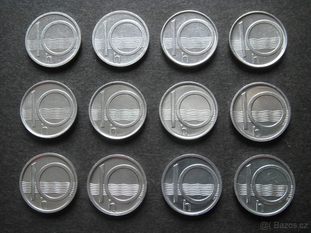 Mince ČR 10hal. 1993 - 2003