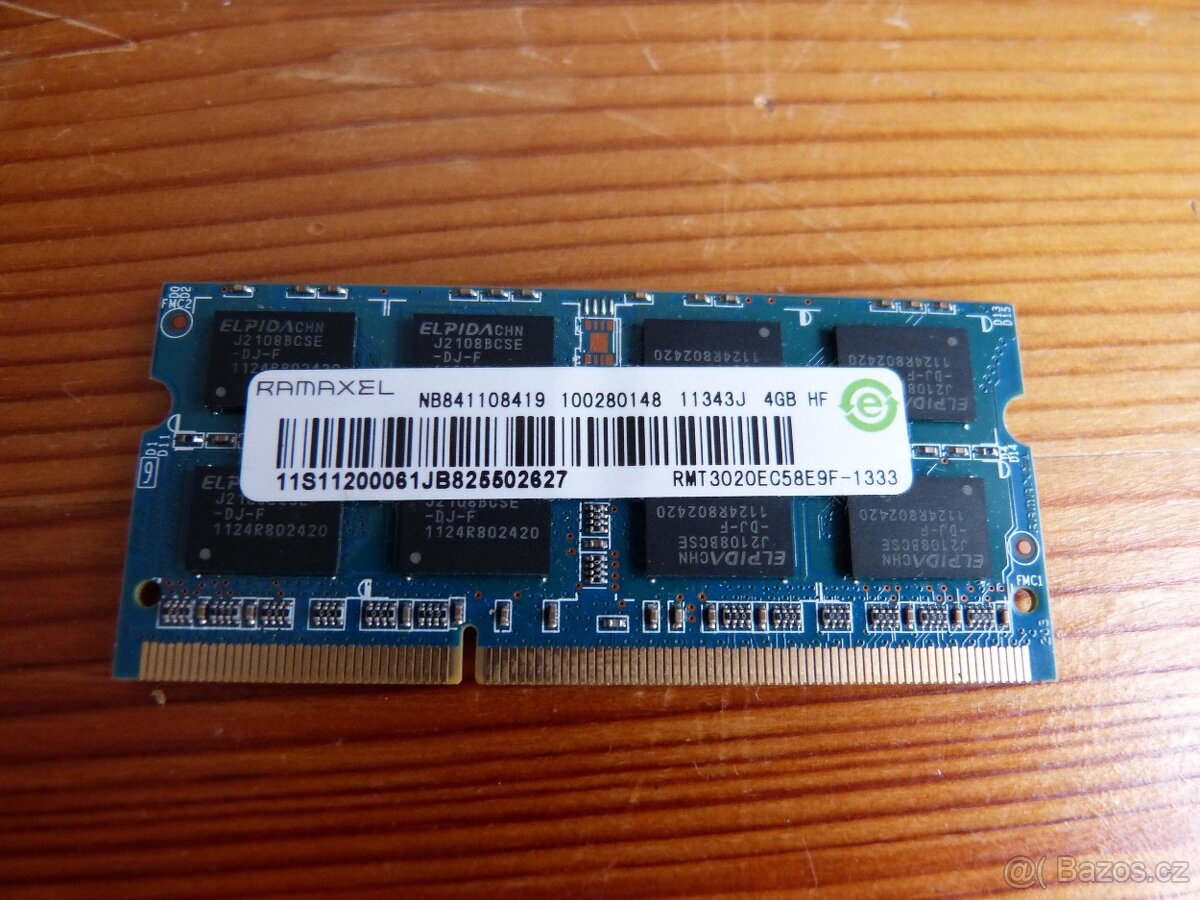 Paměť 4GB DDR3 RAM pro Notebook