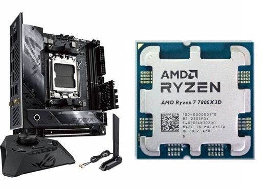 AMD Ryzen 7 7800X3D + ASUS ROG STRIX X670E-I GAMING WIFI