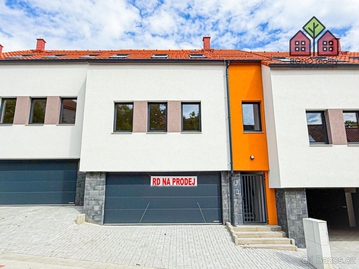 RD, dispozice 4+kk, plocha 160 m2, novostavba, garáž, zahrad