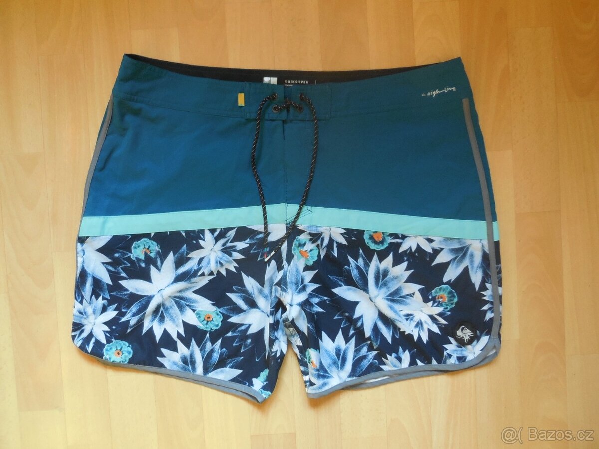 pánské Quiksilver barevné plavky kraťasy potisk elast 40/XXL