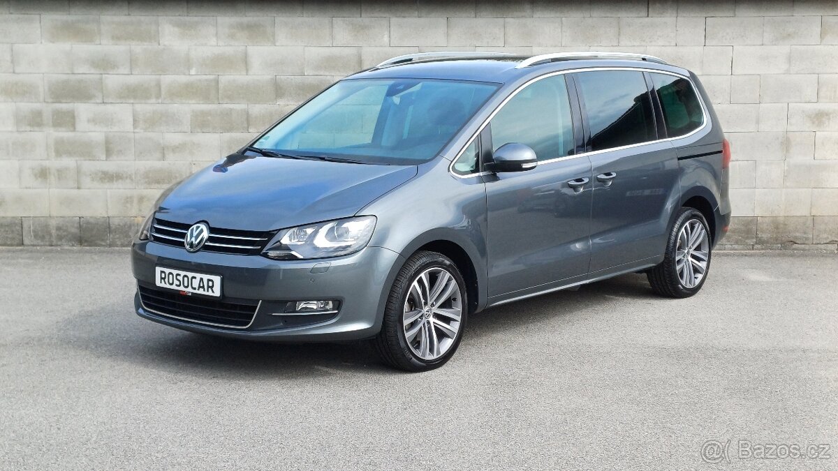 VW Sharan 2.0TDI 130kW 4Motion WEBASTO-TZ-7.míst-1.maj-ČR-
