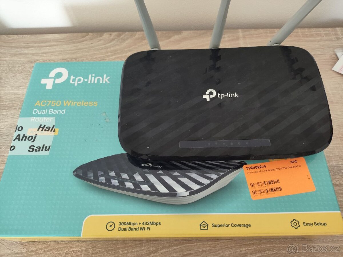 Prodám Wi-Fi router TP-Link Archer C20 AC750 Dual Band