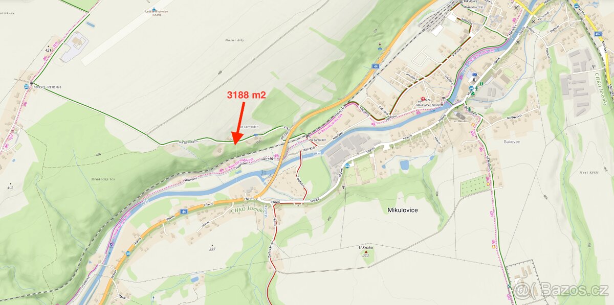 Stavební pozemek (mimo záplavové území a CHKO) - Mikulovice