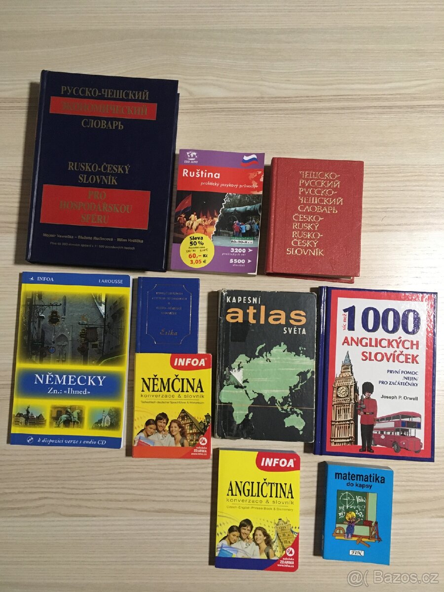 Anglický, německý, ruský slovník. Český pravopis