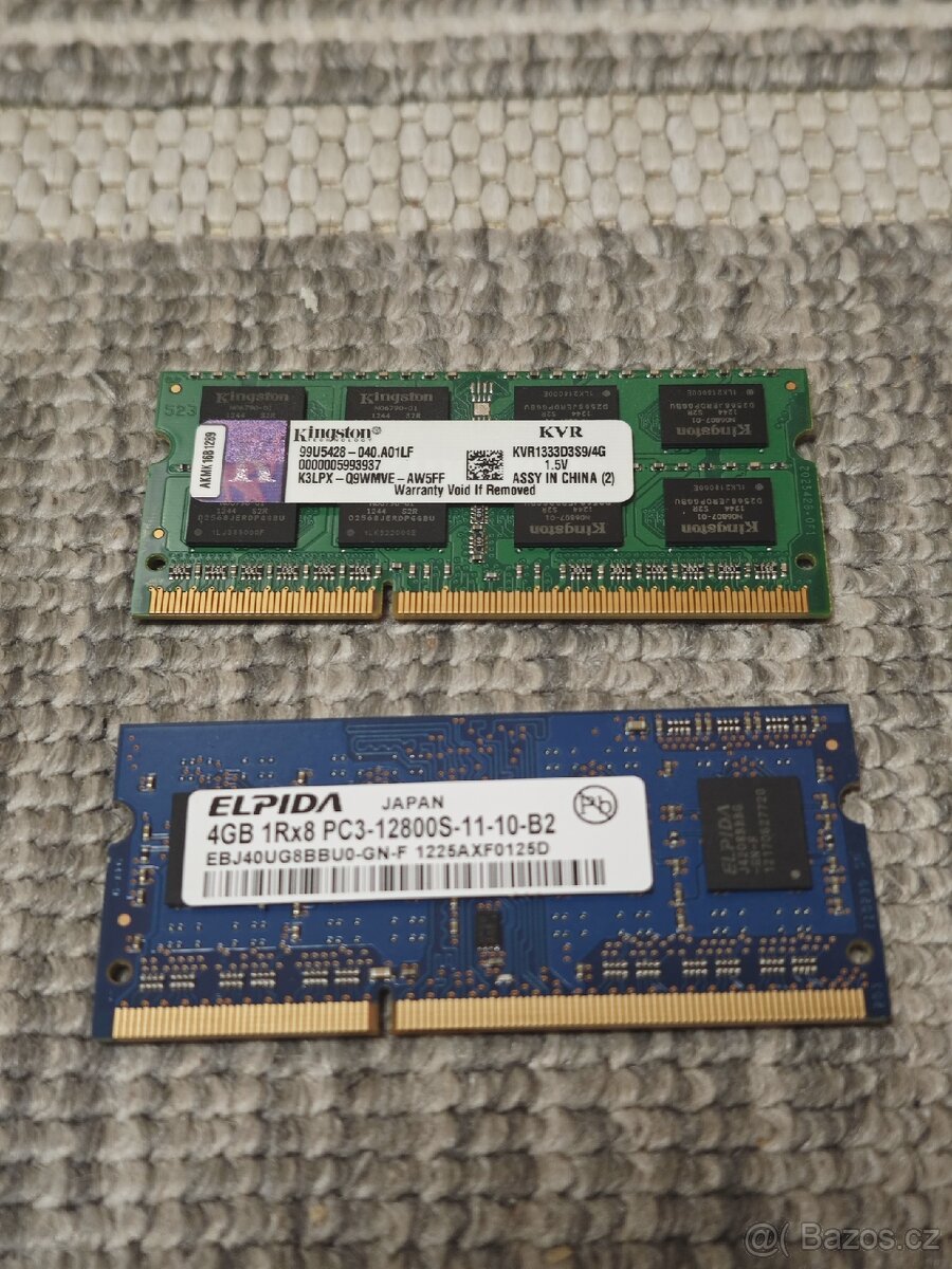 Ram 2 x 4GB DDR3 Kingston, Elpida