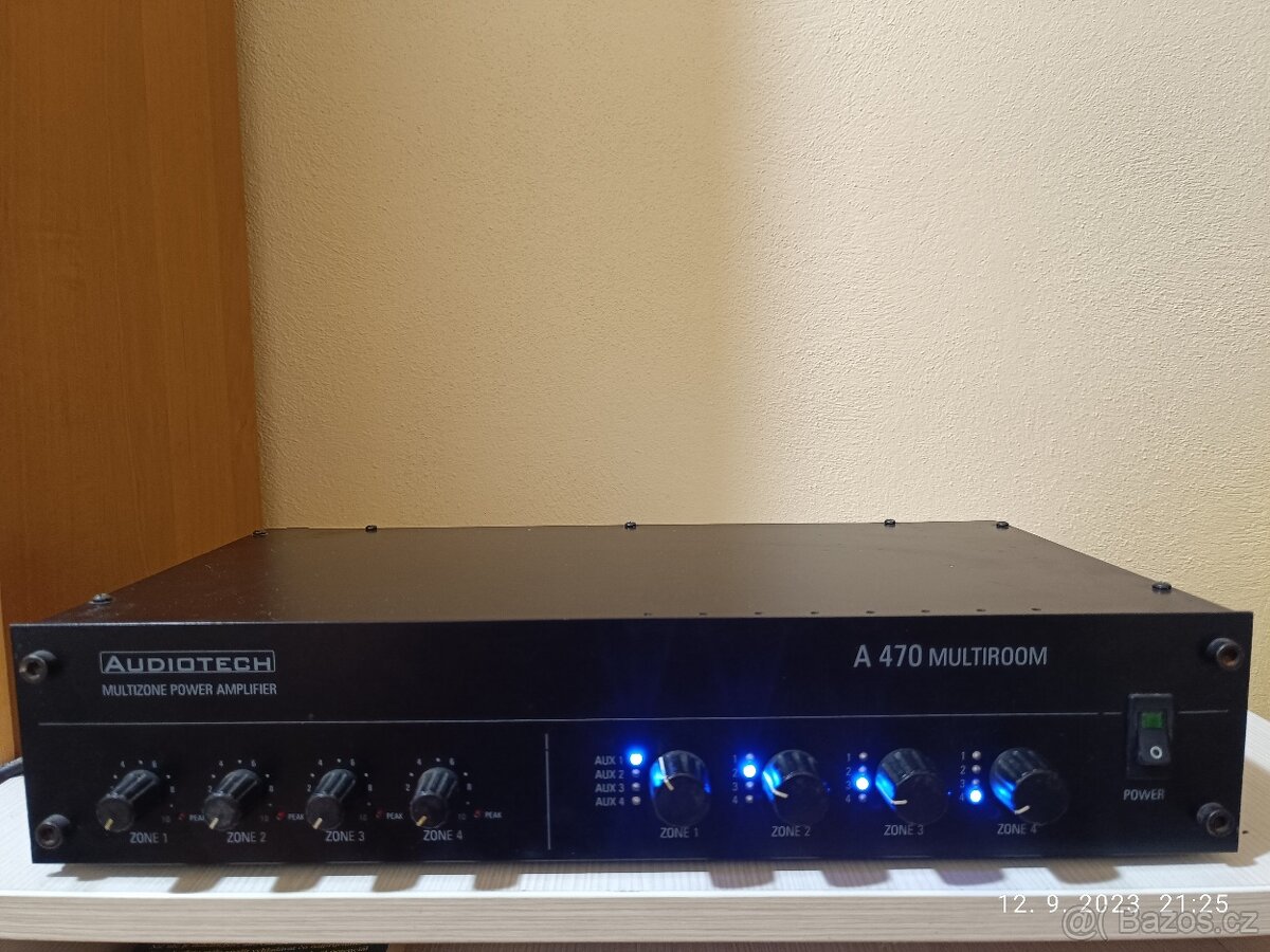 4 kanál zosilňovač 4x70W s voľbou vstupu A470-MULTIROOM