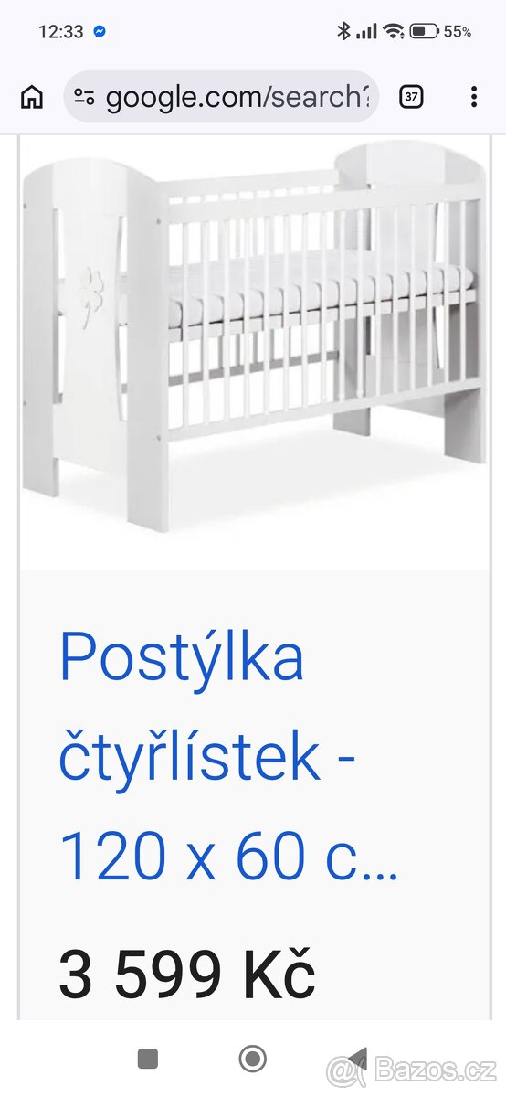 Dětská postýlka+matrace