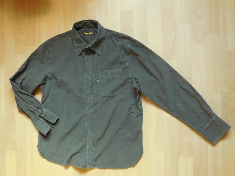 pánská Wrangler khaki košile, manšestr , dl. ruk, XL/43
