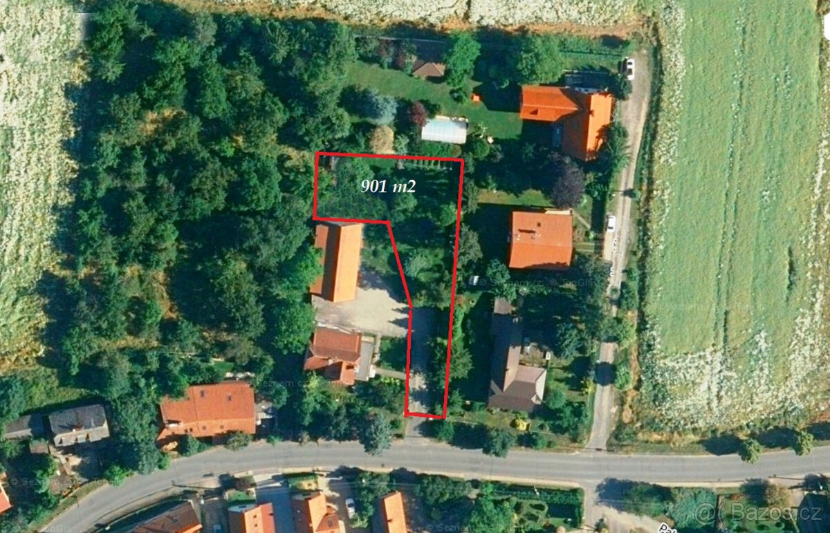 Zasíťovaný pozemek 901 m2, Pacov, Říčany, Praha východ