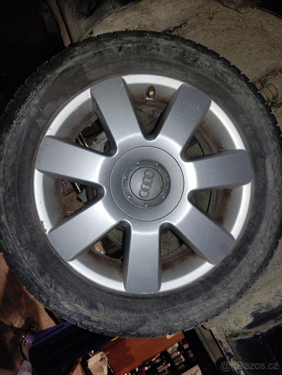 Org ALU kola disky Audi vč. pokliček. 5x100 6Jx16 et 31 - S