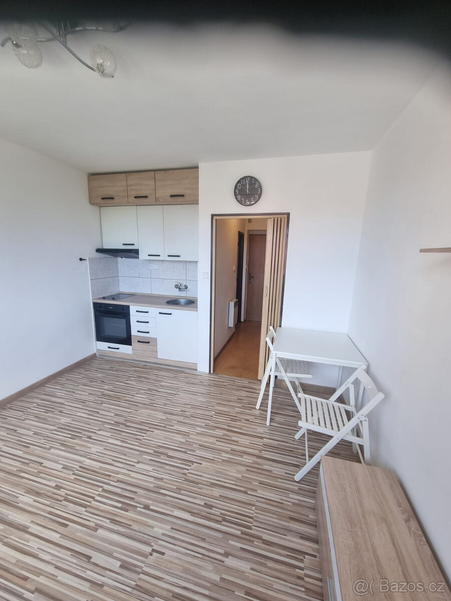 Pronájem částečně zařízeneho bytu 1+kk, 20m2, M.Budějovice