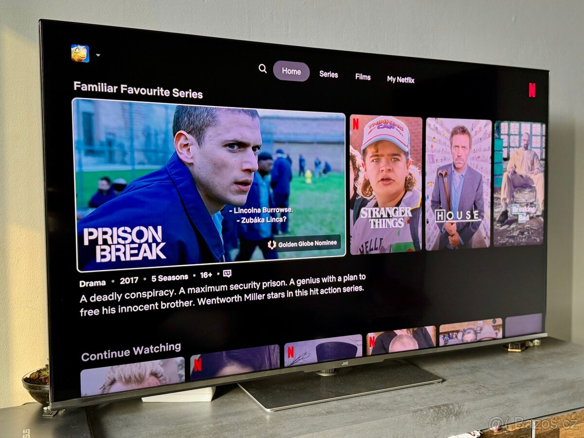 JVC 55” QLED Android TV – Skoro nový, jen 8000 Kč