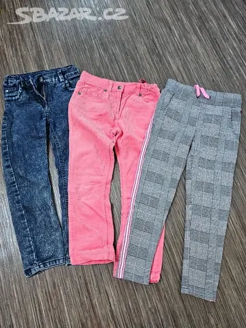 3x kalhoty vel. 110