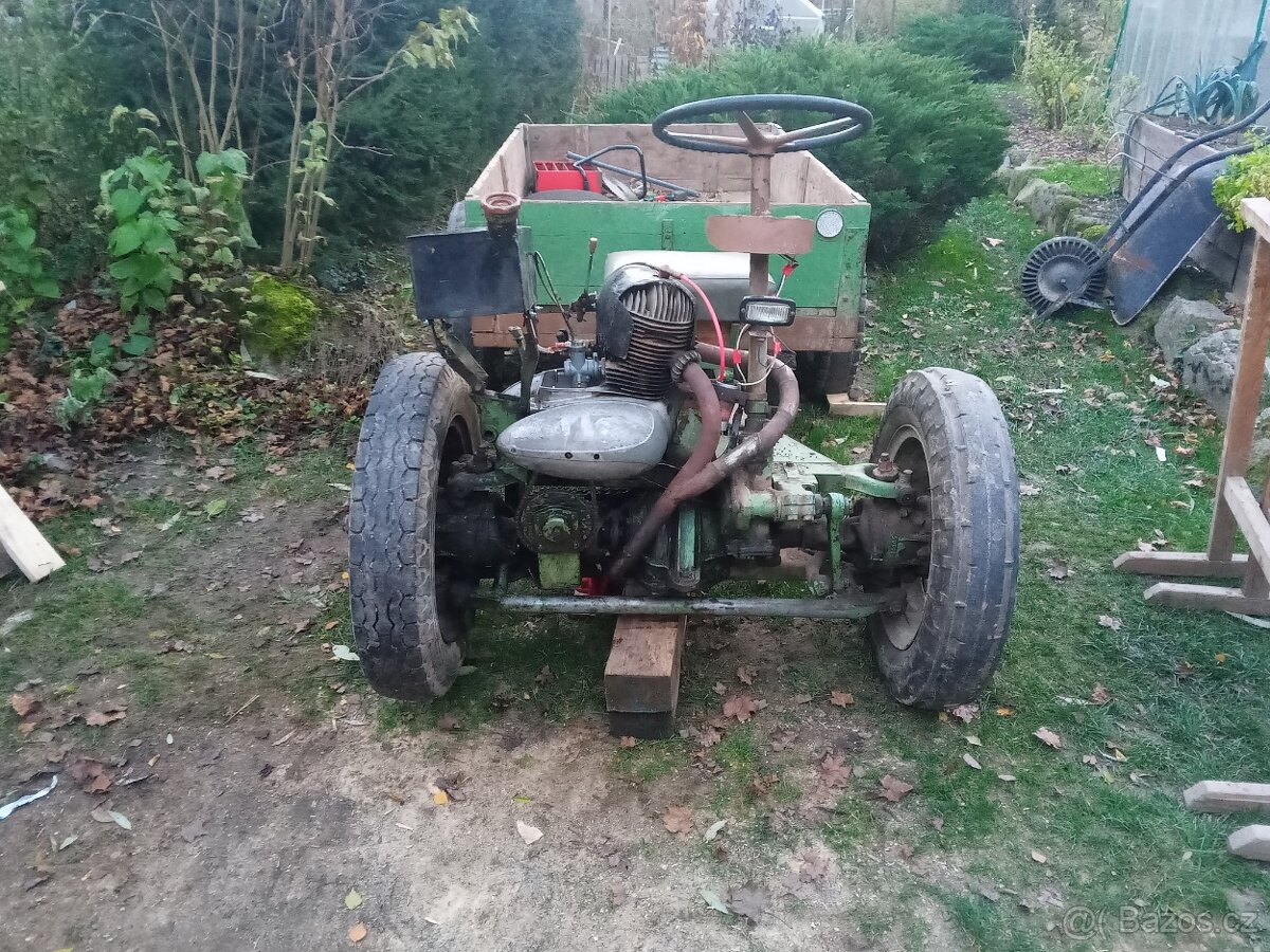 Malotraktor/fréza domácí výroby na opravu nebo díly