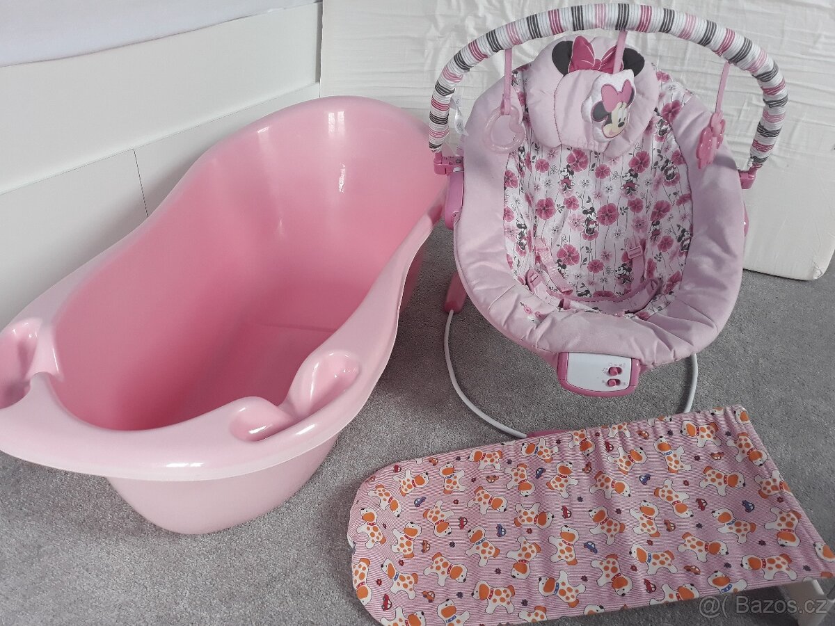 Dětská vanička s lehátkem, houpací lehátko