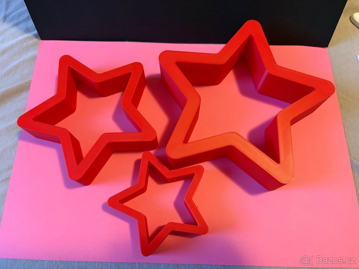 Sada 3D tištěných hvězd – dekorace
