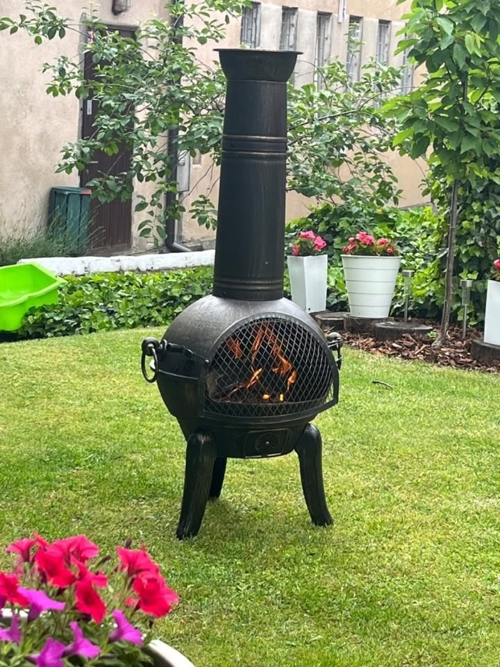 Vintage venkovní krb/kamna 115 cm