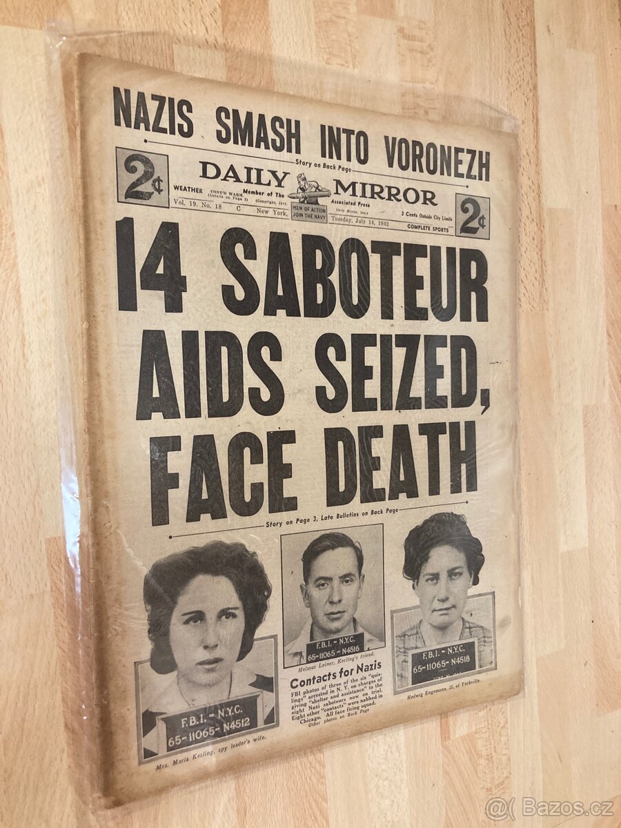 Daily Mirror 14. července 1942