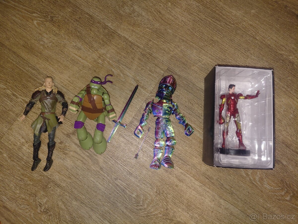 Figurky Ironman, rytíř, želva Ninja, Legolas
