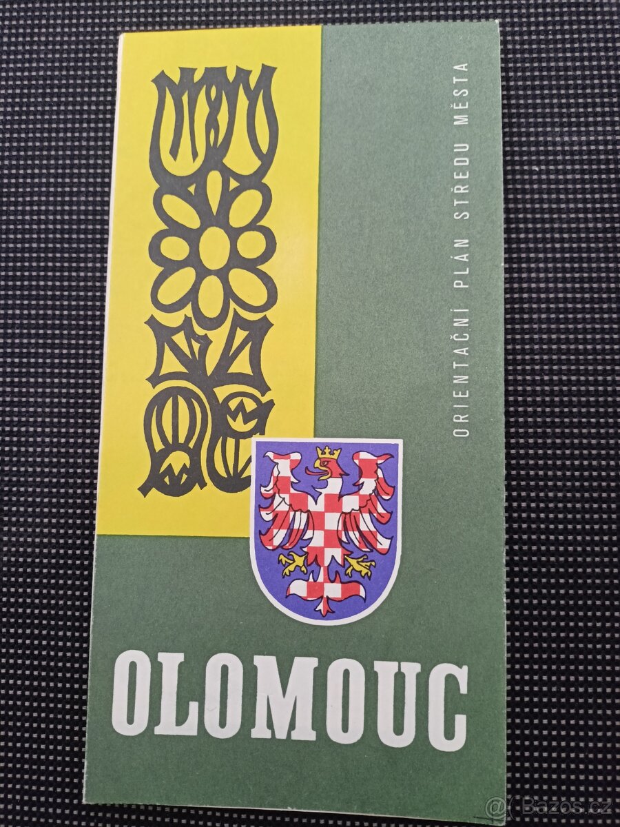 Olomouc, plán středu města, výborně zachováno