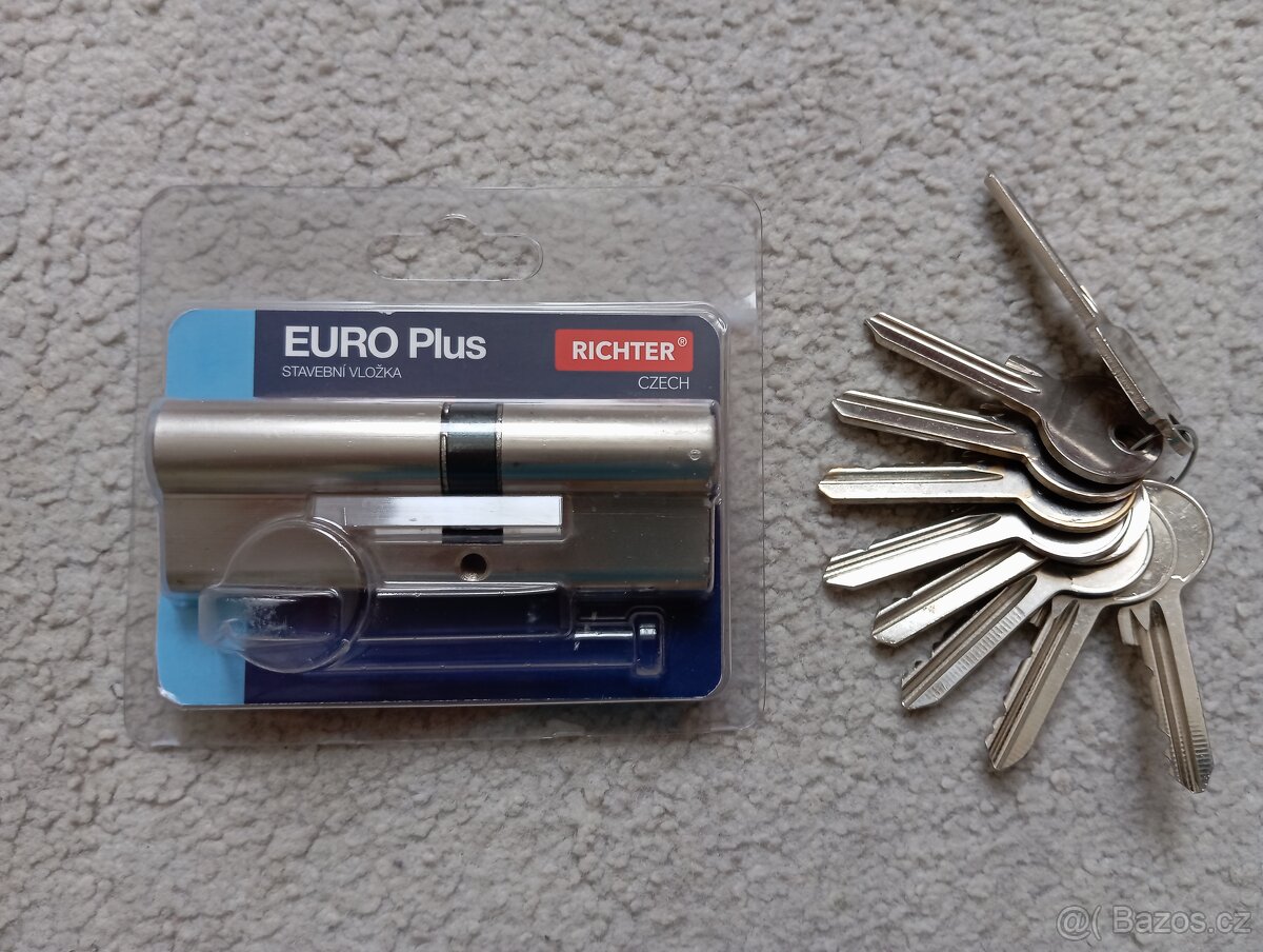 Bezpečnostní vložka Richter EuroPlus 40/50 včetně 9 ks klíčů