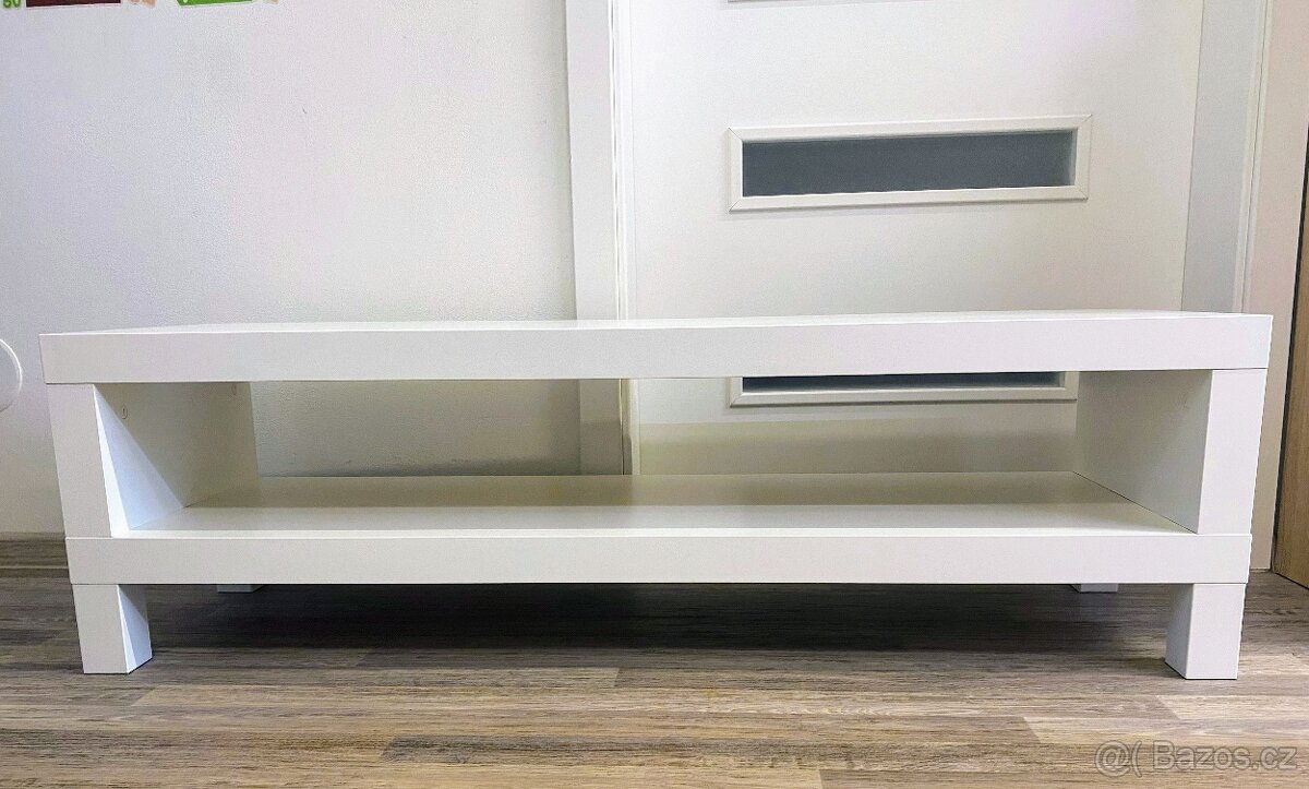 TV stolek, bílá, 120x35x36 cm
